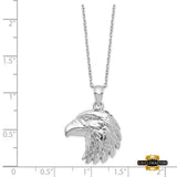 Sterling Silver Eagle Ash Holder 18In Necklace