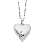 Sterling Silver Rhodium-Plated Antiqued Cz Fly With The Angels 18In Ash Holder Necklace