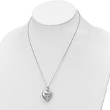 Sterling Silver Rhodium-Plated Antiqued Cz Fly With The Angels 18In Ash Holder Necklace