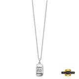 Sterling Silver Rhodium-Plated Antiqued Father Of An Angel Ash Holder 18In Necklace