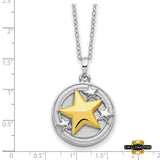 Sterling Silver Rhodium-Plated Gold-Plated Your Brightest Star Ash Holder 18In. Necklace