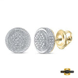 Sterling Silver Round Diamond Disk Circle Earrings 1/10 Cttw
Style Code Seww1486/w Yellow