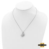 Sterling Silver Turtle Ash Holder 18In Necklace