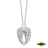 Sterling Silver Wings Ash Holder 18In Necklace