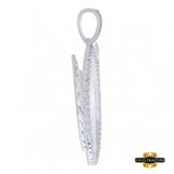 Sterling Silver With Cubic-Zirconia Picture Pendant Wings