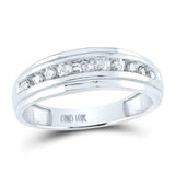 14k Gold Diamond Men's Wedding Band Ring 1/4 CTTW