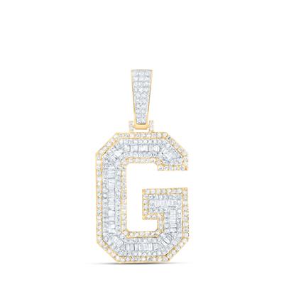 2 Ctw Dia Initial G Mens Pendant