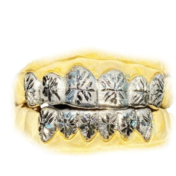 Starburst Grillz with Diamond Dust Top or Bottom