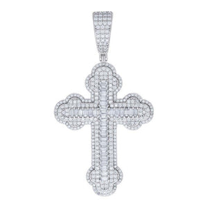 925 Silver Pendant 45mm Moissanite Ctw R:2.1 , B:1.69