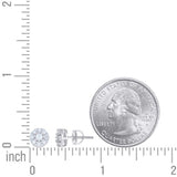 925 Sterling Silver Moissanite Round Stud Earrings