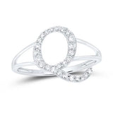 10k Gold Ladies Letter Ring 1/5 CTW-DIA