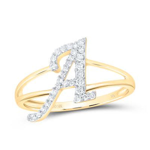 1/5Ctw-Dia Nk Gift Initial A Ladies Ring