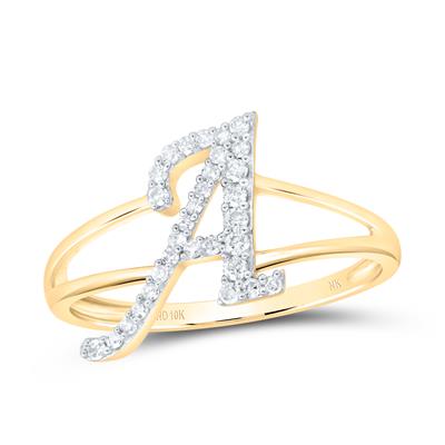 1/5Ctw-Dia Nk Gift Initial A Ladies Ring