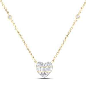 1/4Ctw-Dia Fashion Heart Necklace (18 Inch)