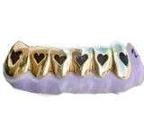 Sterling Silver Heart Window Grillz Top Or Bottom