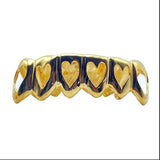 Sterling Silver Heart Window Grillz Top or Bottom