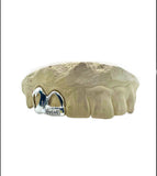 Open Face Diamond & Heart Window Grillz Top or Bottom 2pc