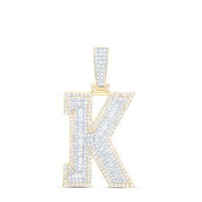 2 Ctw Dia Initial K Mens Pendant