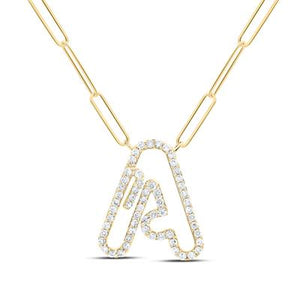 1/3Ctw-Dia Initial A Necklace - 18 Inch