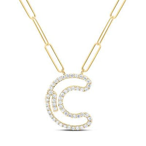 1/3Ctw-Dia Initial C Necklace - 18 Inch