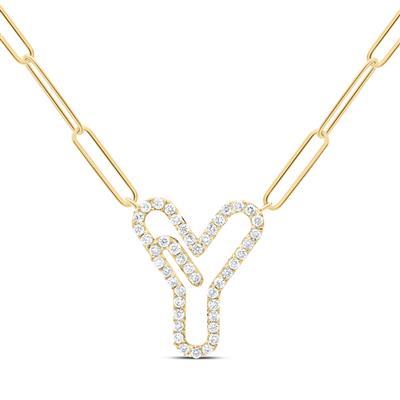 1/3Ctw-Dia Initial Y Necklace - 18 Inch