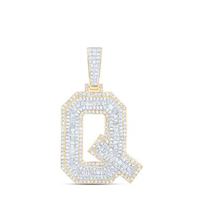 2-1/3 Ctw Dia Initial Q Mens Pendant