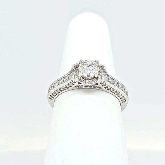 Sterling Silver Moissanite Cathedral Ring