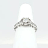 Sterling Silver Moissanite Cathedral Ring