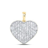 3/4Ctw-Dia Baguette Fashion Heart Pendant