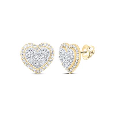 1/2Ctw-Dia Fashion Heart Earrings