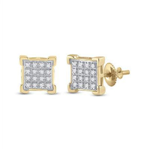 10K Yellow Gold Round Diamond Square Cluster Earrings 1/10 Cttw

Style Code Eww2293