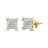 10K Yellow Gold Round Diamond Square Cluster Earrings 1/10 Cttw

Style Code Eww2293 Yellow