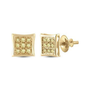10K Yellow Gold Round Diamond Square Earrings 1/20 Cttw

Style Code Ewwy1117