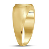 10k Gold Men's Diamond Cross Band Ring 1/20 CTTW