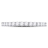 14k White Gold Diamond Wedding Anniversary Band 1/2 CTTW