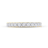 14k Gold Women's Pave-Set Diamond Single Row Wedding Band 1 CTTW