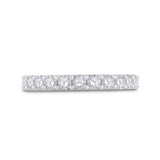 14k Gold Women's Pave-Set Diamond Single Row Wedding Band 1 CTTW