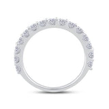 14k Gold Women's Pave-Set Diamond Single Row Wedding Band 1 CTTW