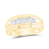 14k Yellow Gold Diamond Wedding Channel Set Band 1/2 CTTW
