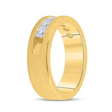 14K White Gold Machine Set Princess Diamond Wedding Channel Band Ring 1-1/2 Cttw

Style Code 