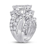 14k Gold Princess Diamond Bridal Wedding Ring Set 5-5/8 CTTW