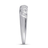 10k Gold Round Diamond Solitaire Matching Wedding Ring Set 1/20 CTTW