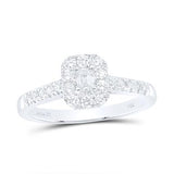 14k Gold Emerald Diamond Halo Bridal Engagement Ring 1/2 CTW (Certified)