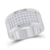 14k Gold Princess Diamond Men's Band 3 CTTW