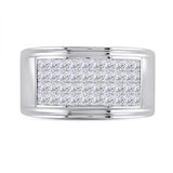 14k Gold Princess Diamond Men's Band 3 CTTW