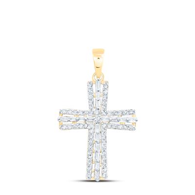 1/3 Ctw Dia Cross Pendant Yellow