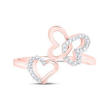 10k Gold Heart Ring 1/10 CTW-DIA
