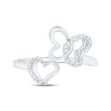10k Gold Heart Ring 1/10 CTW-DIA