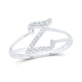 10k Gold Ladies Letter Ring 1/5 CTW-DIA
