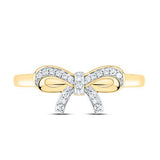 10kt Gold Diamond Bow Ring 1/10CTW-NAT DIA